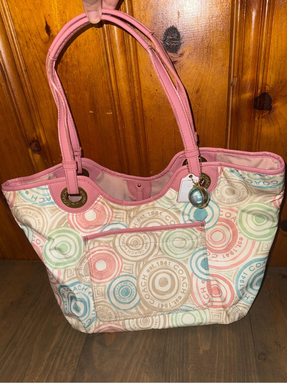 Coach Signature Vintage Canvas Tote “The Beach Print”